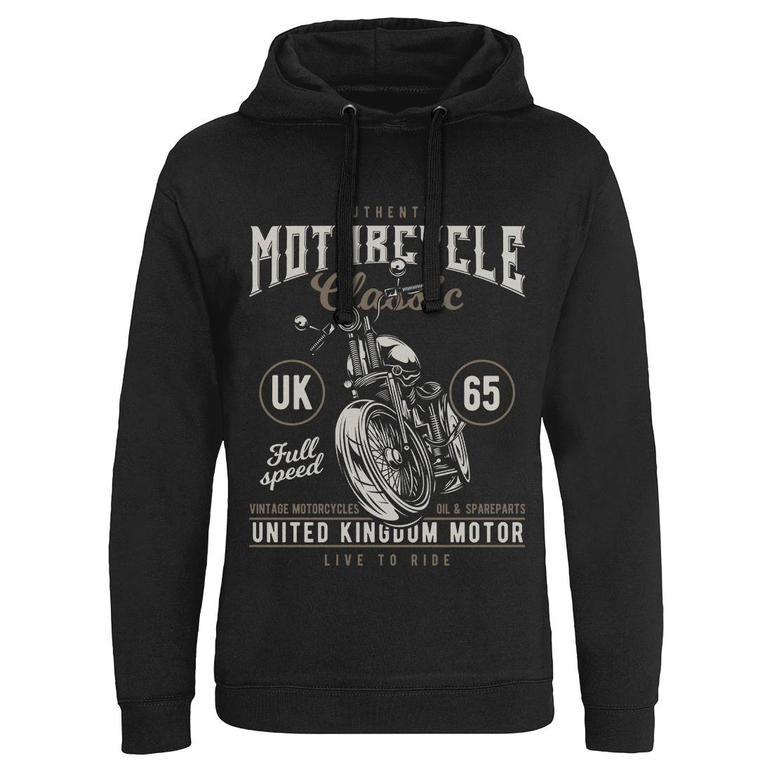 Classic Mens Hoodie Without Pocket Motorcycles B855