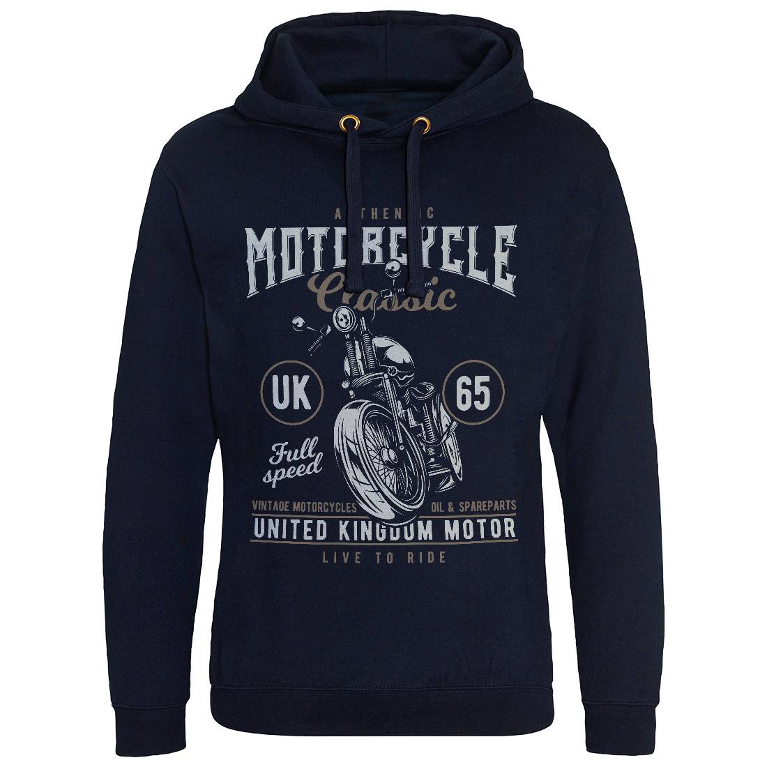 Classic Mens Hoodie Without Pocket Motorcycles B855
