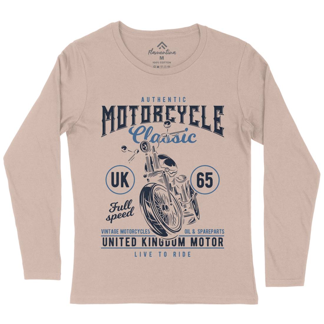 Classic Womens Long Sleeve T-Shirt Motorcycles B855