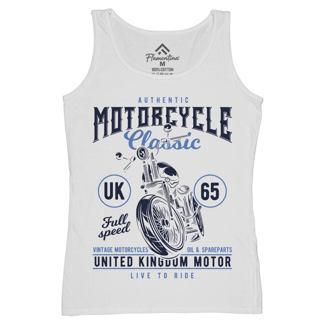 Classic Womens Organic Tank Top Vest Motorcycles B855