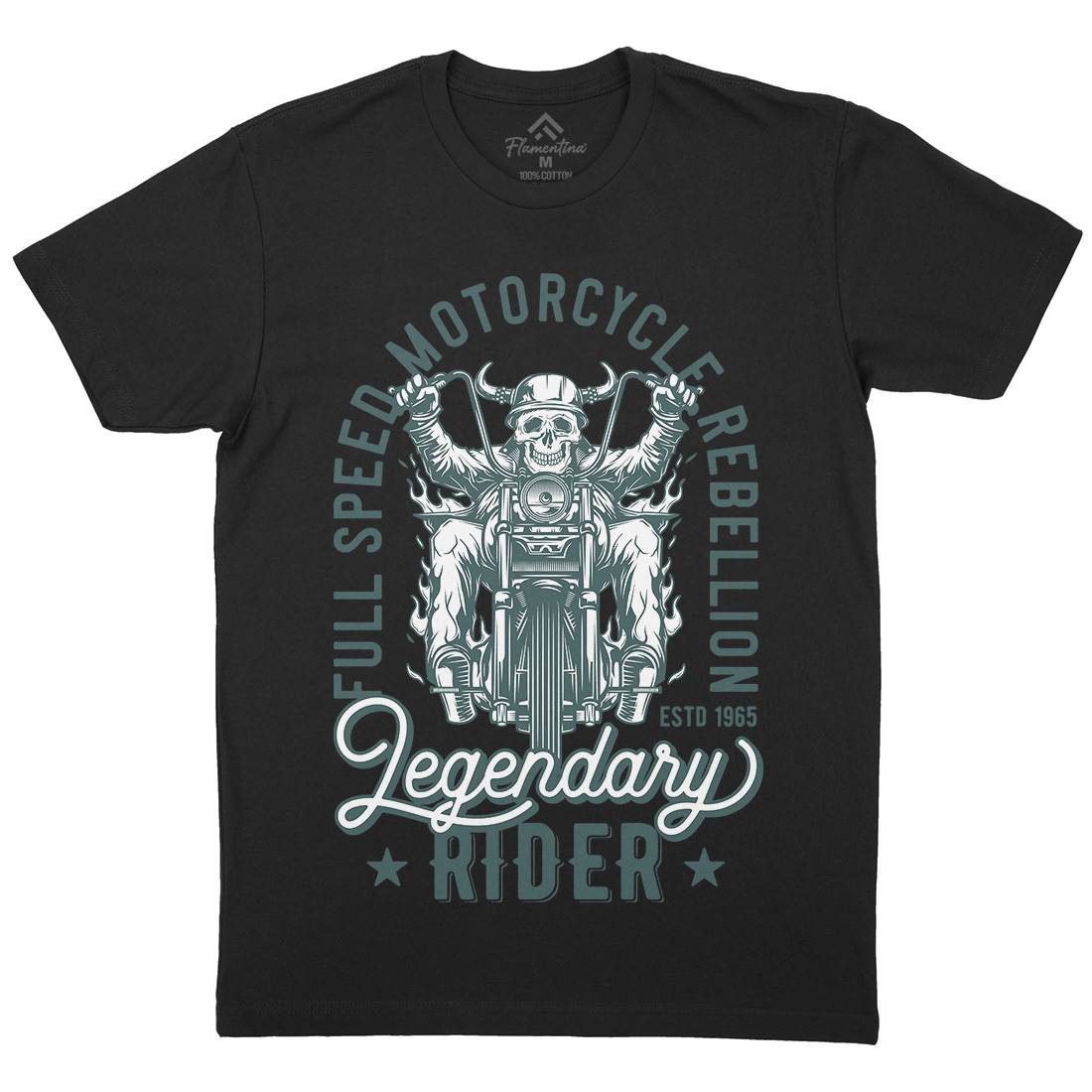 Legendary Mens Crew Neck T-Shirt Motorcycles B856