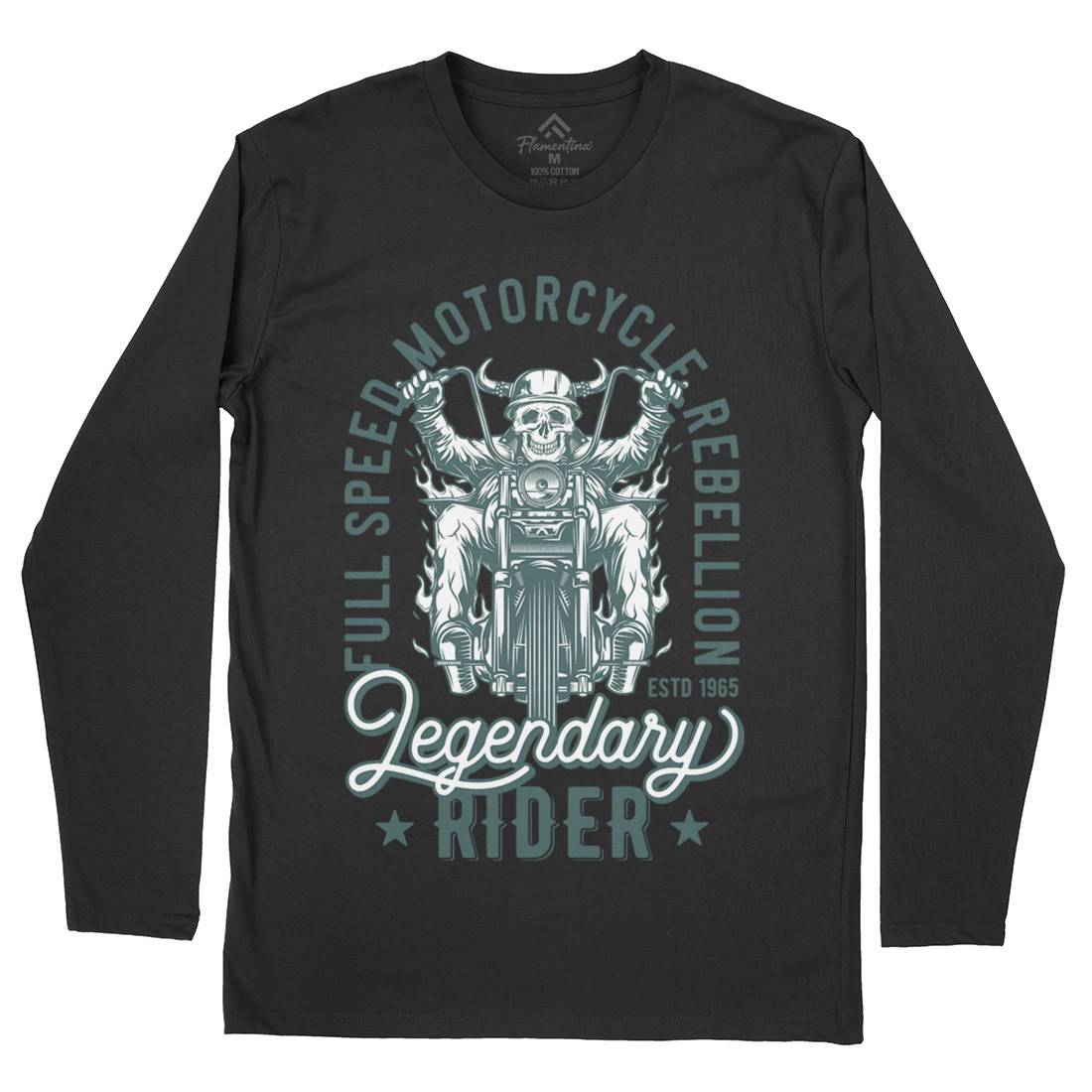 Legendary Mens Long Sleeve T-Shirt Motorcycles B856
