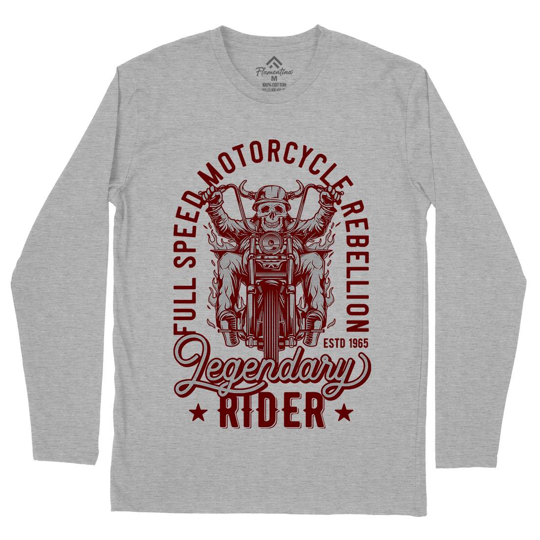 Legendary Mens Long Sleeve T-Shirt Motorcycles B856