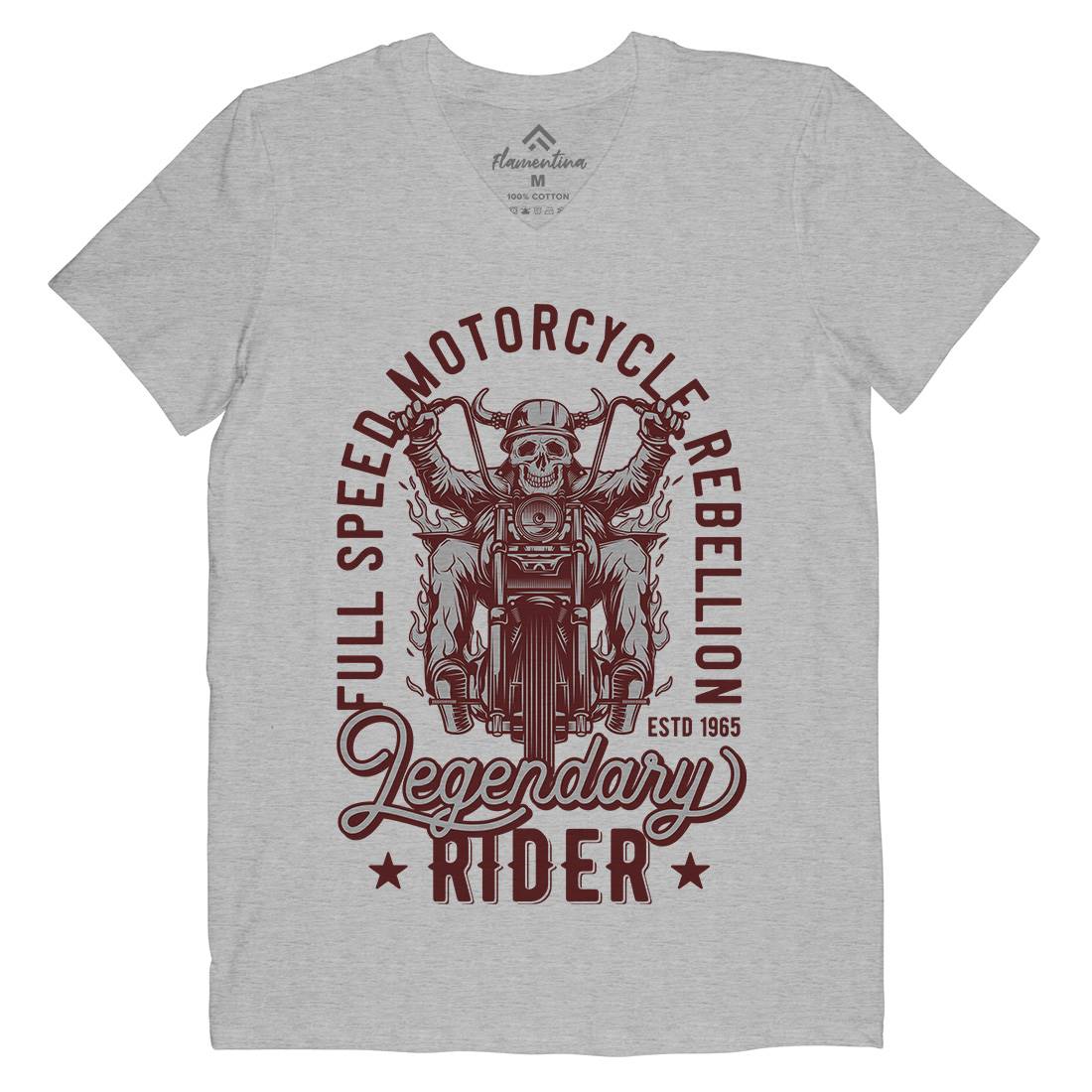 Legendary Mens V-Neck T-Shirt Motorcycles B856