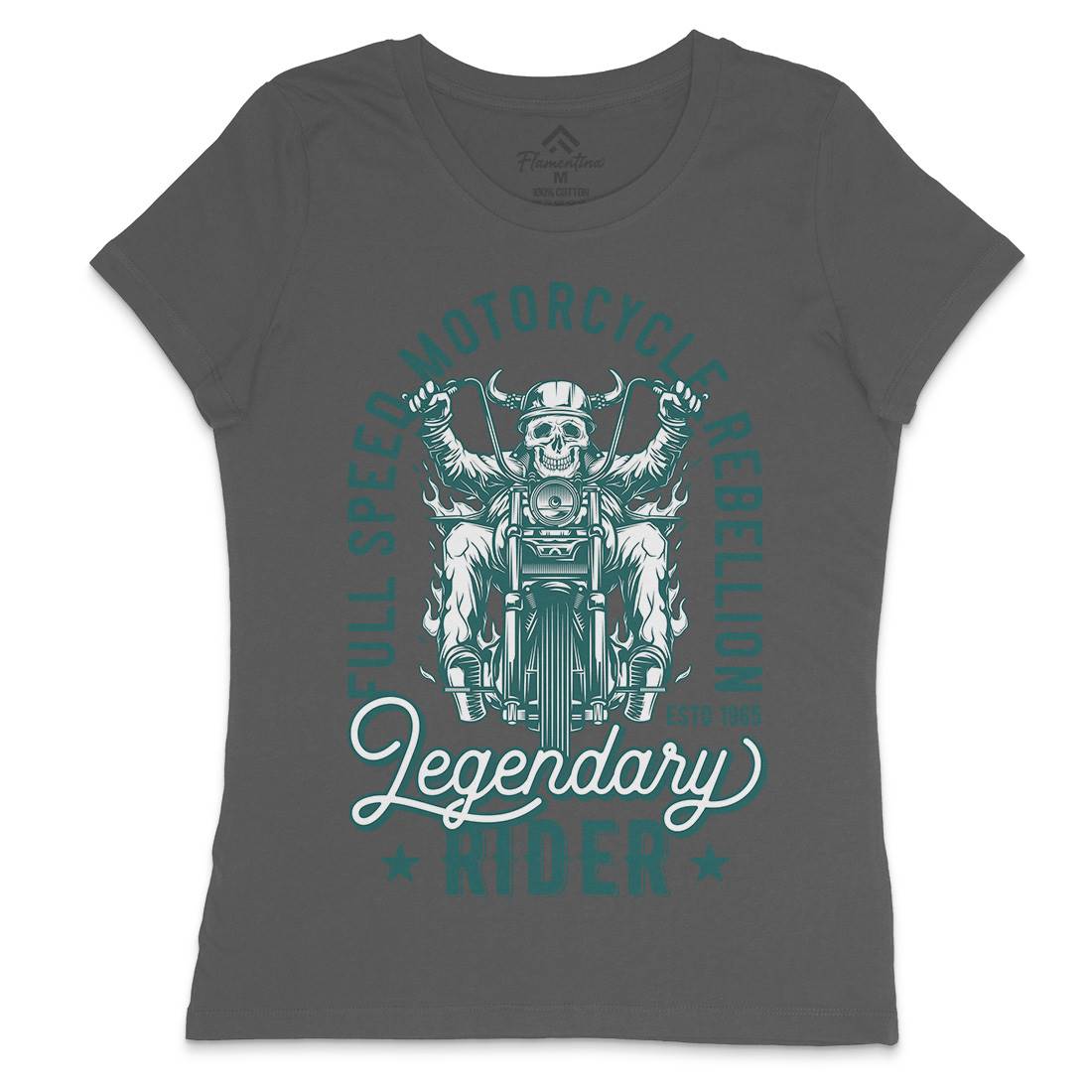 Legendary Womens Crew Neck T-Shirt Motorcycles B856