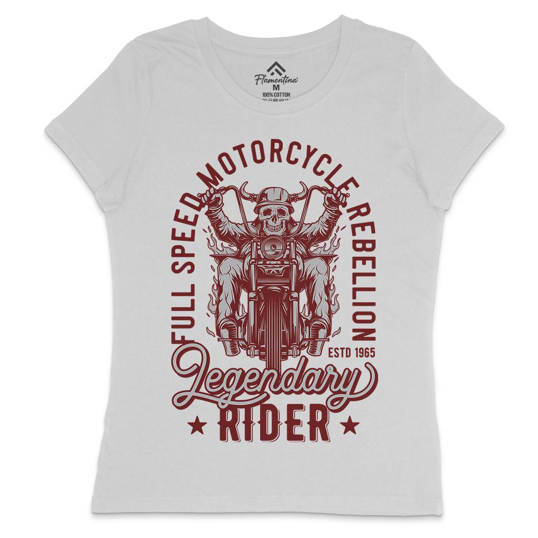 Legendary Womens Crew Neck T-Shirt Motorcycles B856