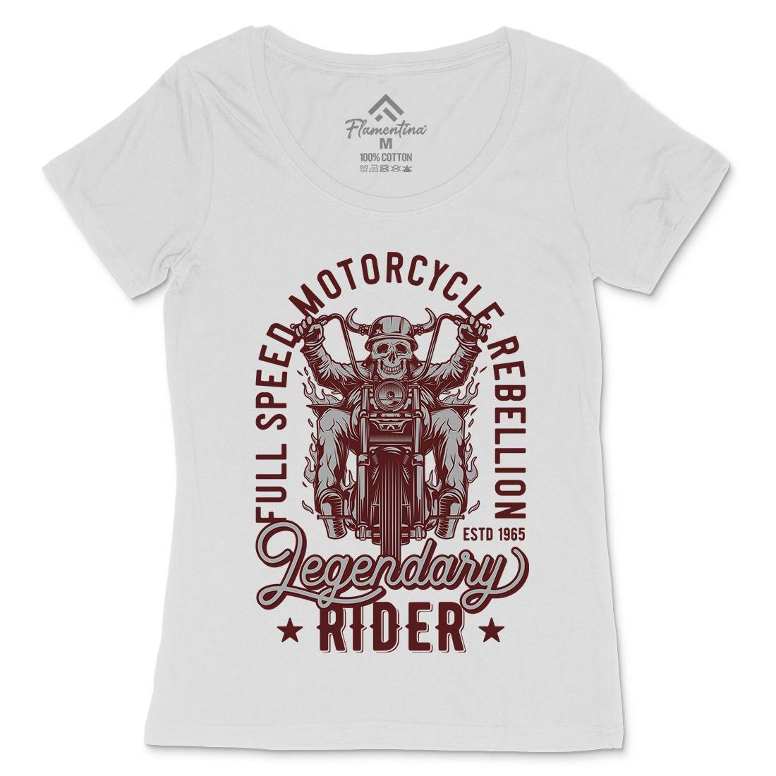 Legendary Womens Scoop Neck T-Shirt Motorcycles B856