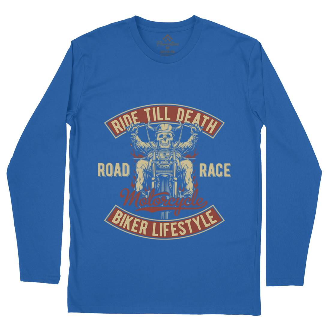 Ride Till Death Mens Long Sleeve T-Shirt Motorcycles B857