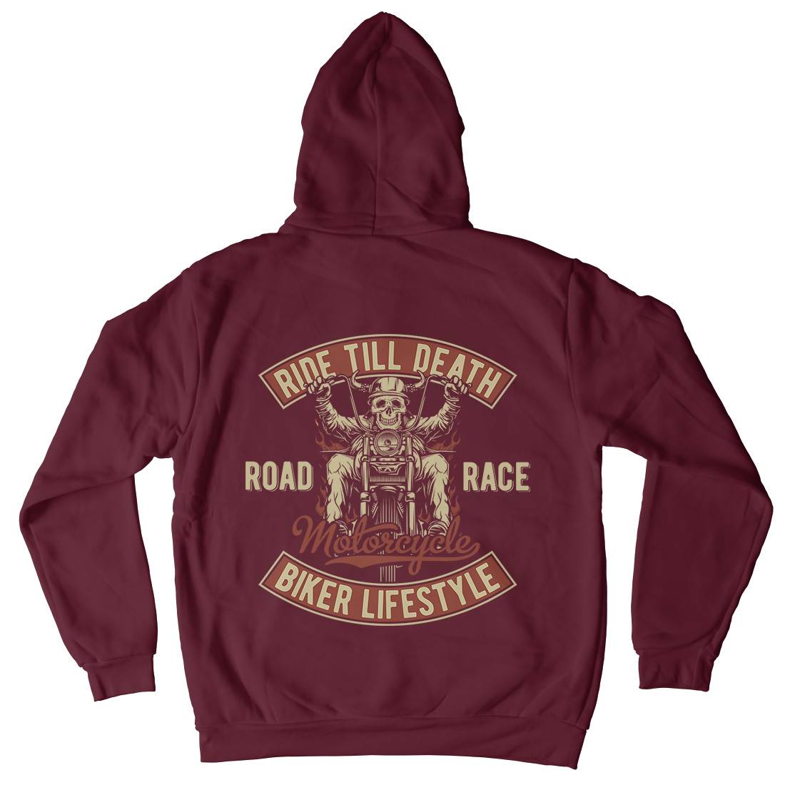 Ride Till Death Mens Hoodie With Pocket Motorcycles B857