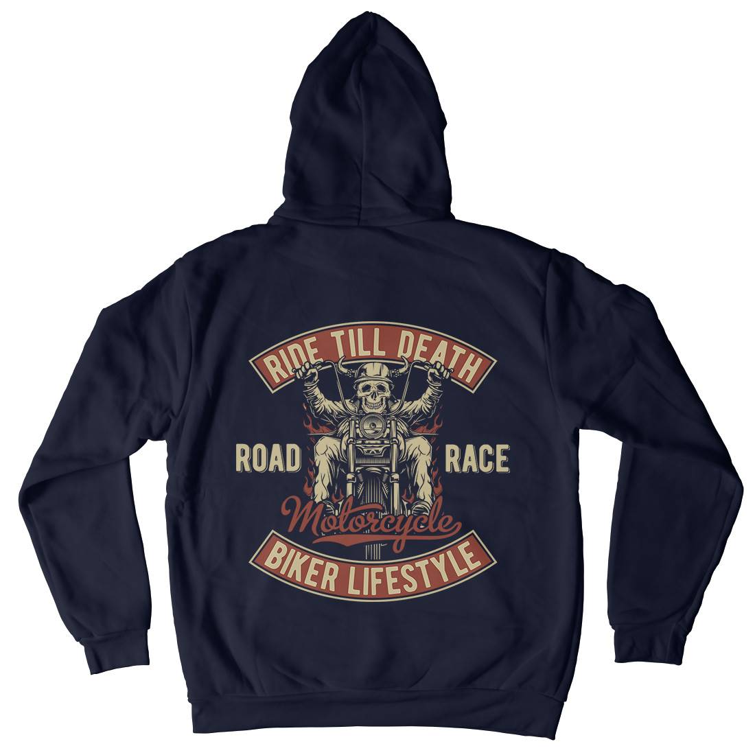 Ride Till Death Mens Hoodie With Pocket Motorcycles B857