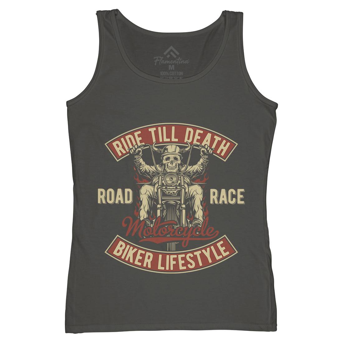 Ride Till Death Womens Organic Tank Top Vest Motorcycles B857