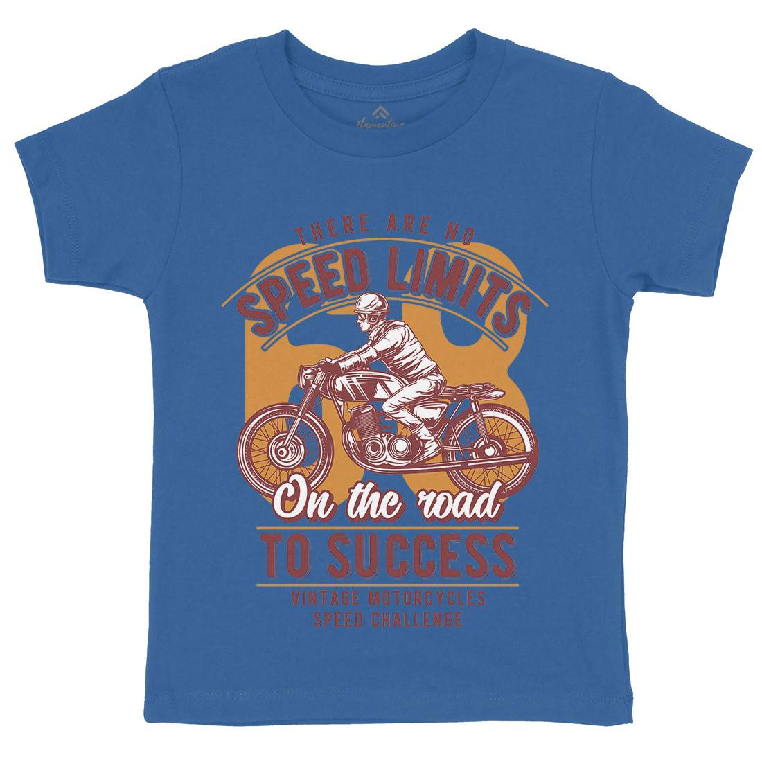 Speed Limits Kids Crew Neck T-Shirt Motorcycles B858