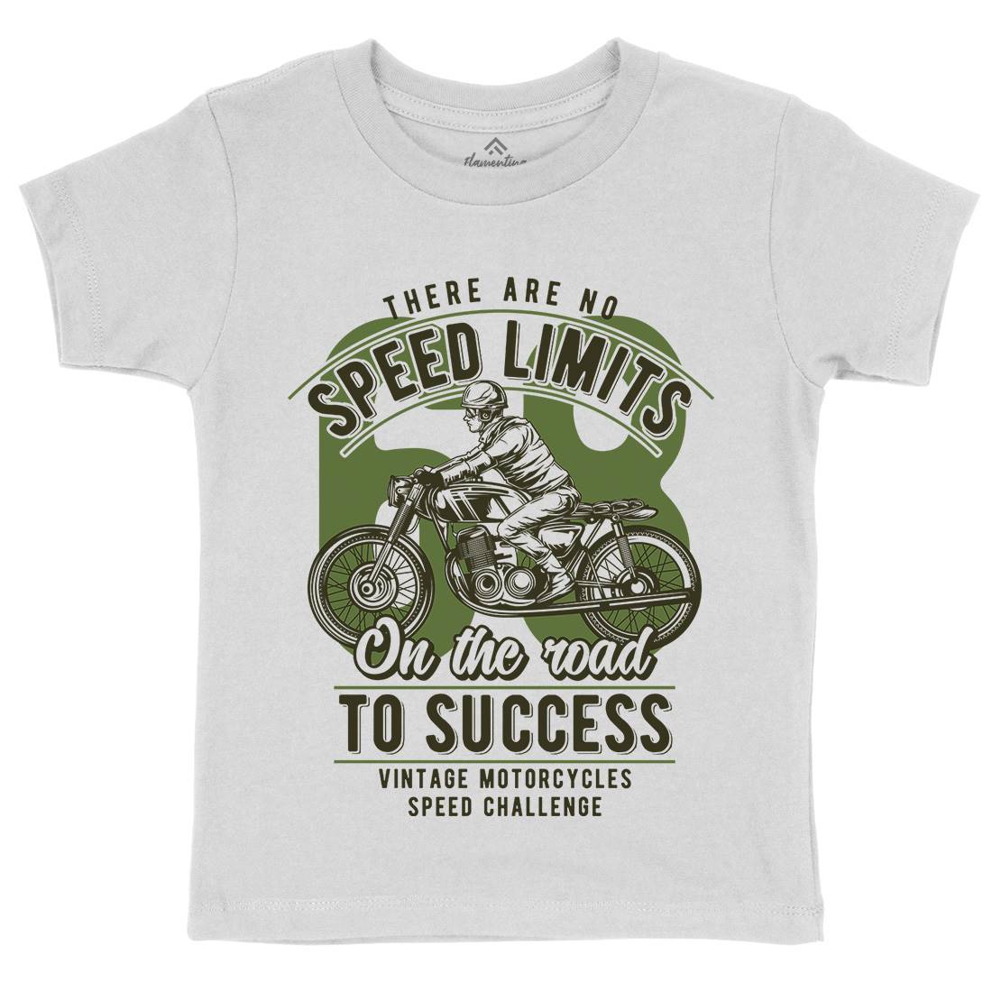 Speed Limits Kids Crew Neck T-Shirt Motorcycles B858