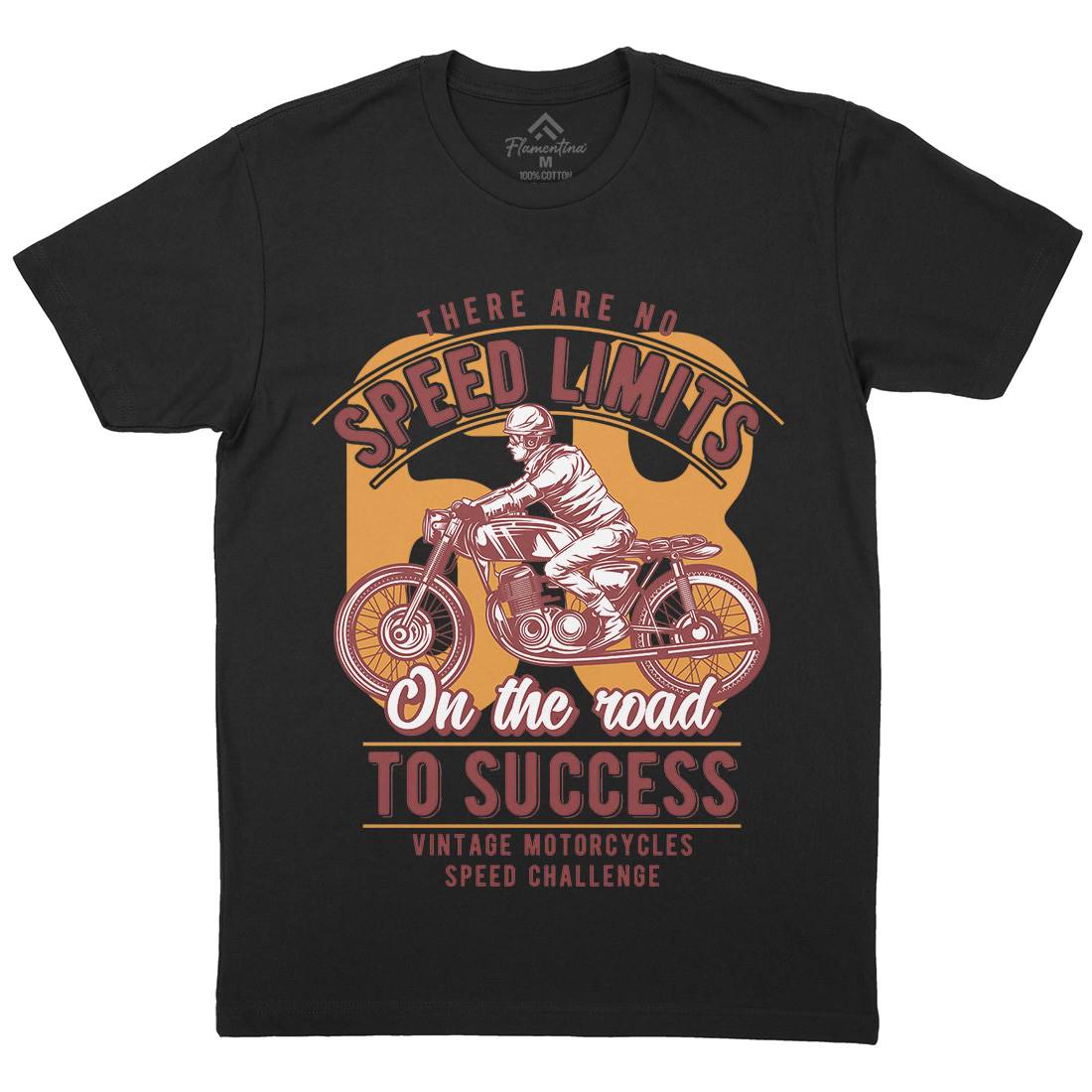 Speed Limits Mens Crew Neck T-Shirt Motorcycles B858