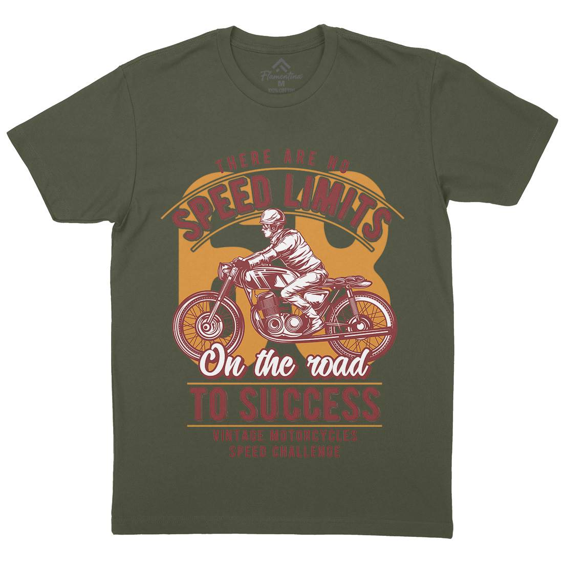 Speed Limits Mens Crew Neck T-Shirt Motorcycles B858