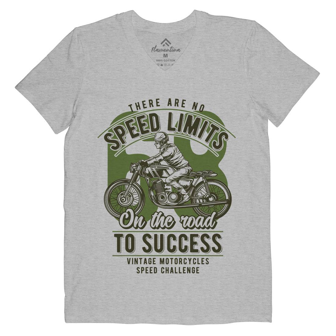 Speed Limits Mens V-Neck T-Shirt Motorcycles B858