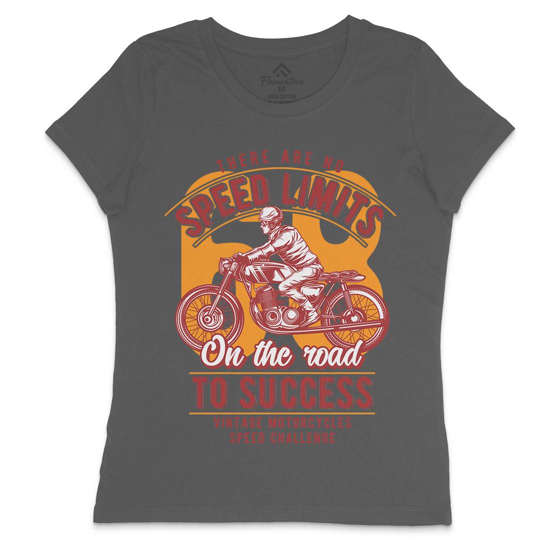 Speed Limits Womens Crew Neck T-Shirt Motorcycles B858