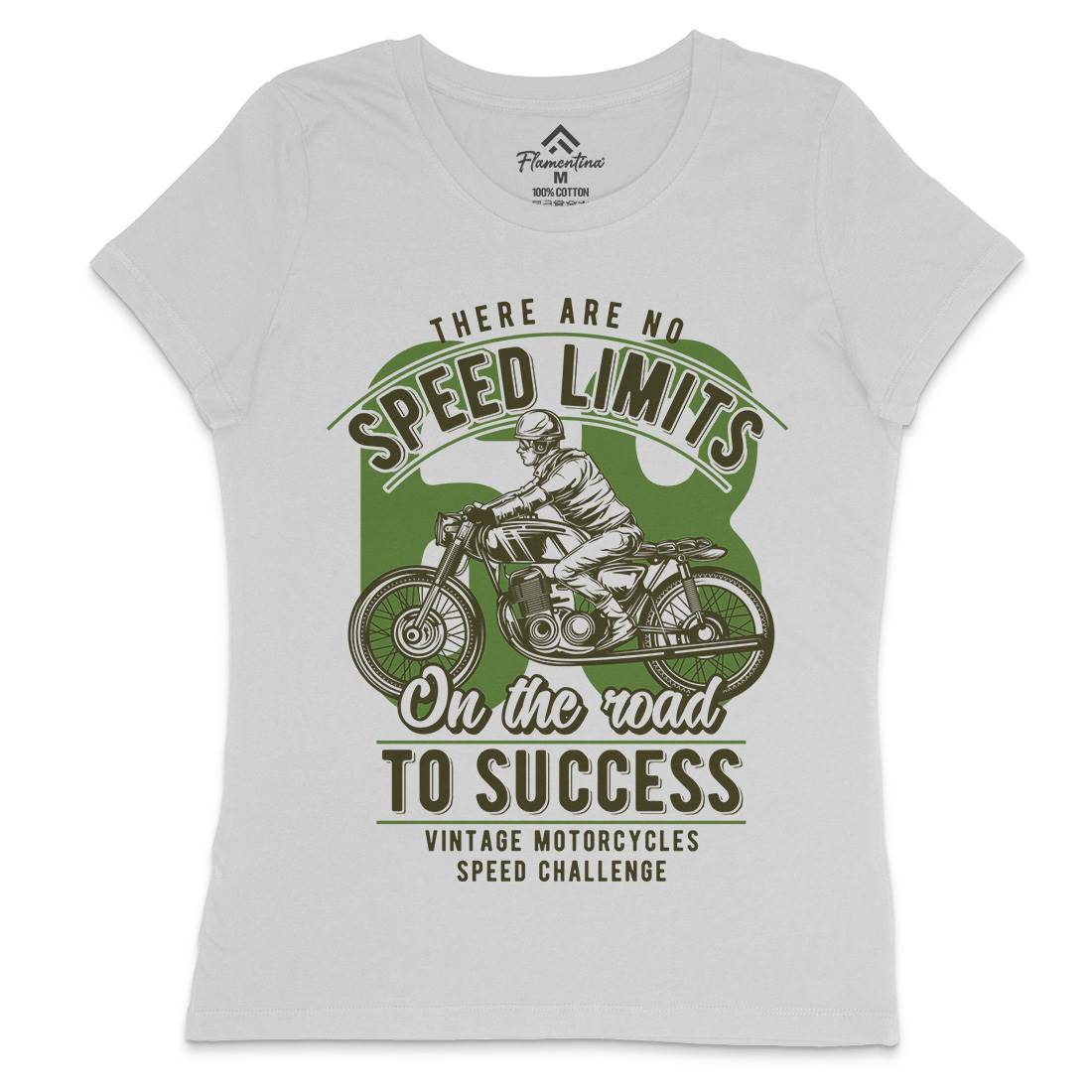 Speed Limits Womens Crew Neck T-Shirt Motorcycles B858