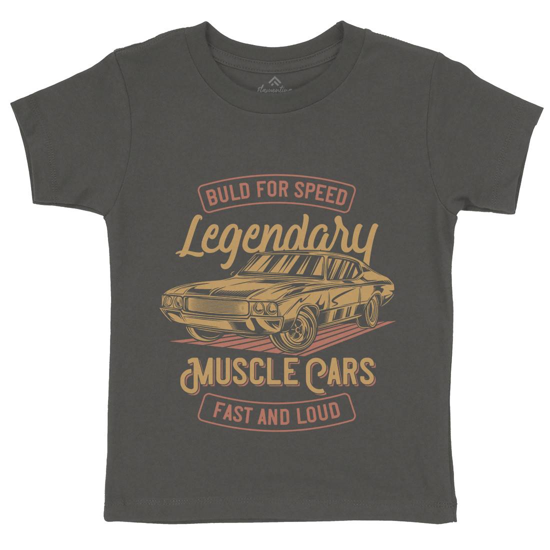 Legendary Muscle Car Kids Crew Neck T-Shirt Cars B859