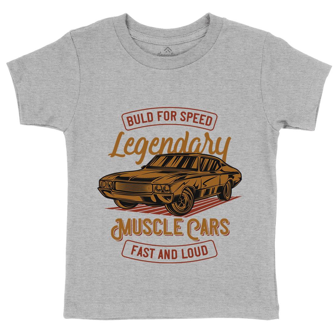 Legendary Muscle Car Kids Crew Neck T-Shirt Cars B859