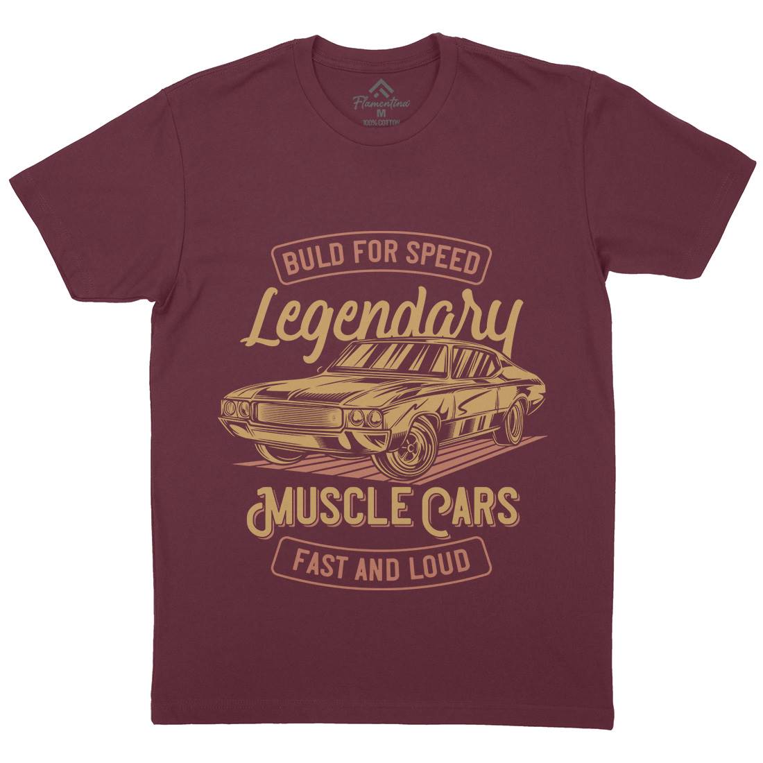 Legendary Muscle Car Mens Crew Neck T-Shirt Cars B859