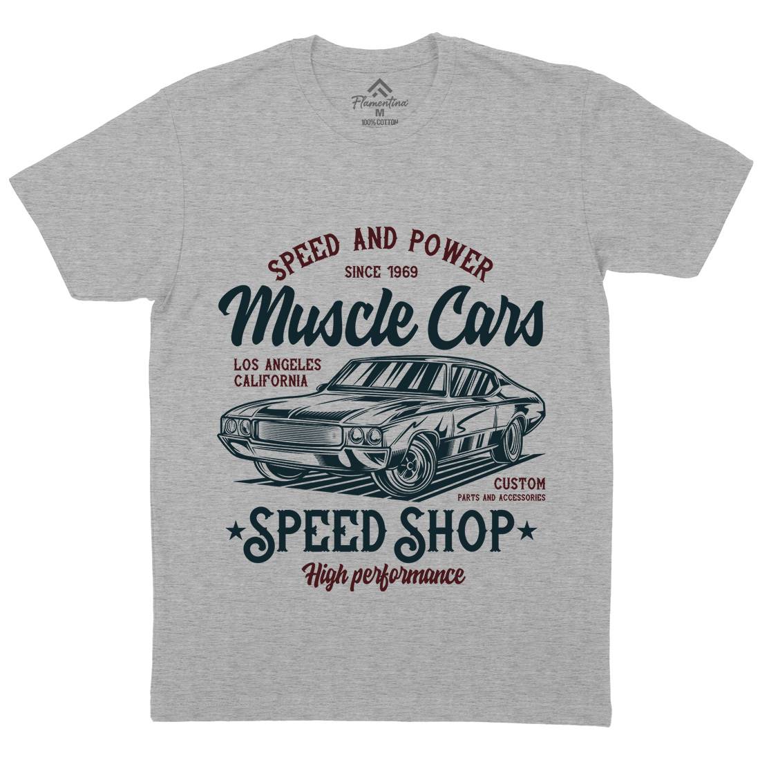 Muscle Car Speed Mens Crew Neck T-Shirt Cars B860