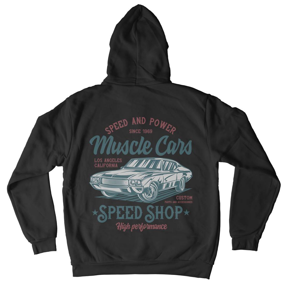 Muscle Car Speed Mens Hoodie With Pocket Cars B860