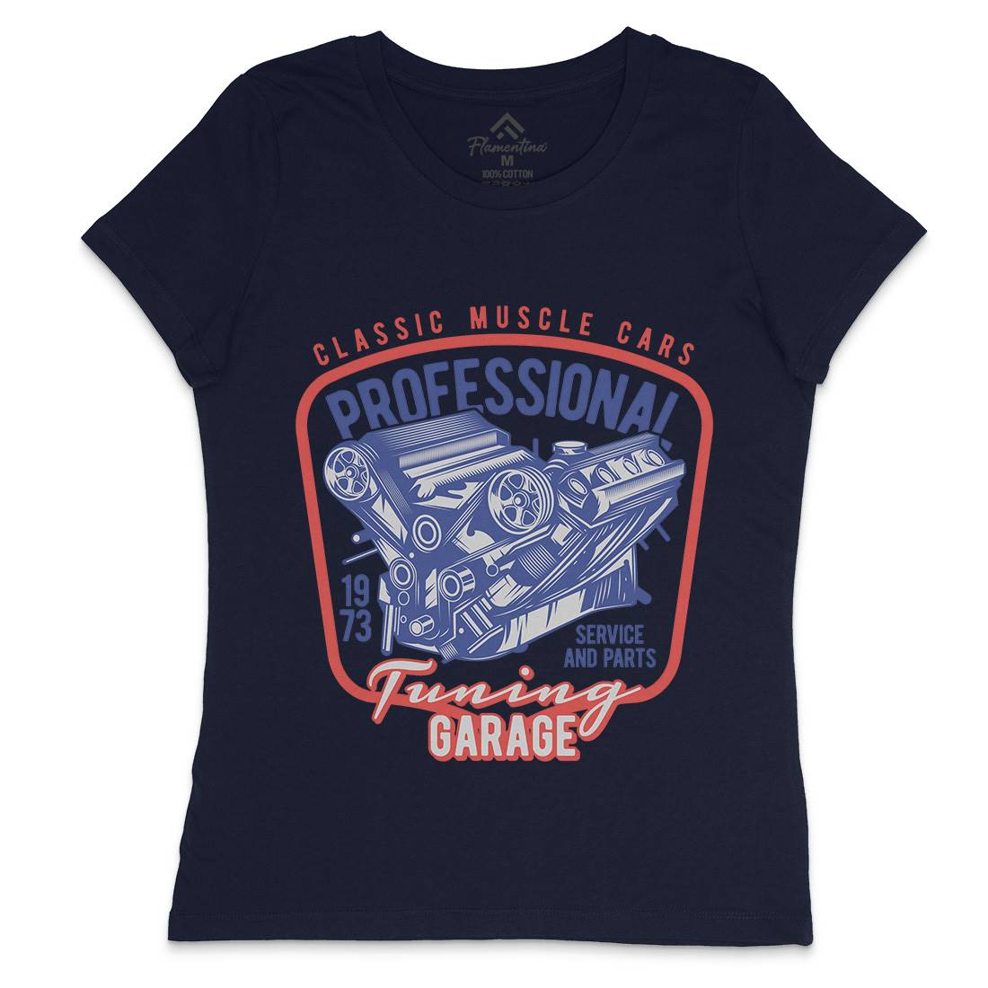 Classic Muscle Car Womens Crew Neck T-Shirt Cars B863