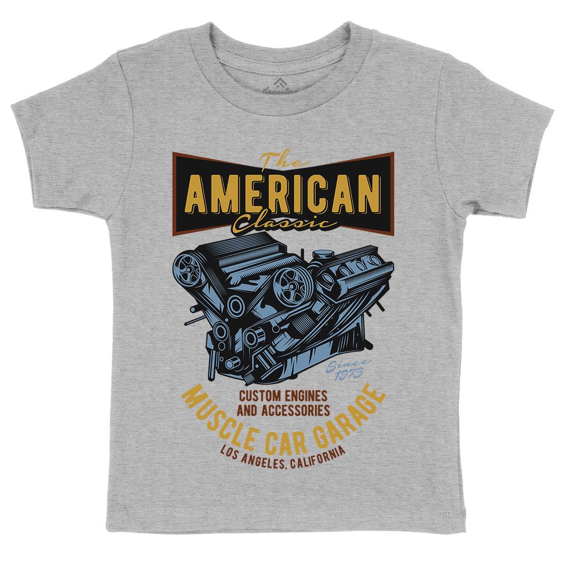 American Muscle Car Kids Crew Neck T-Shirt Cars B864
