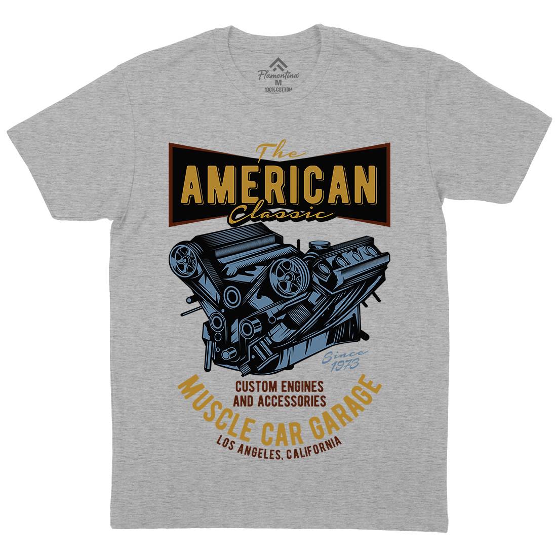 American Muscle Car Mens Crew Neck T-Shirt Cars B864