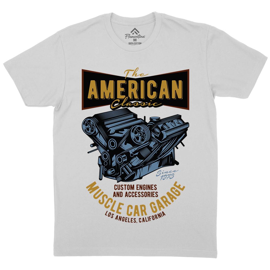 American Muscle Car Mens Crew Neck T-Shirt Cars B864