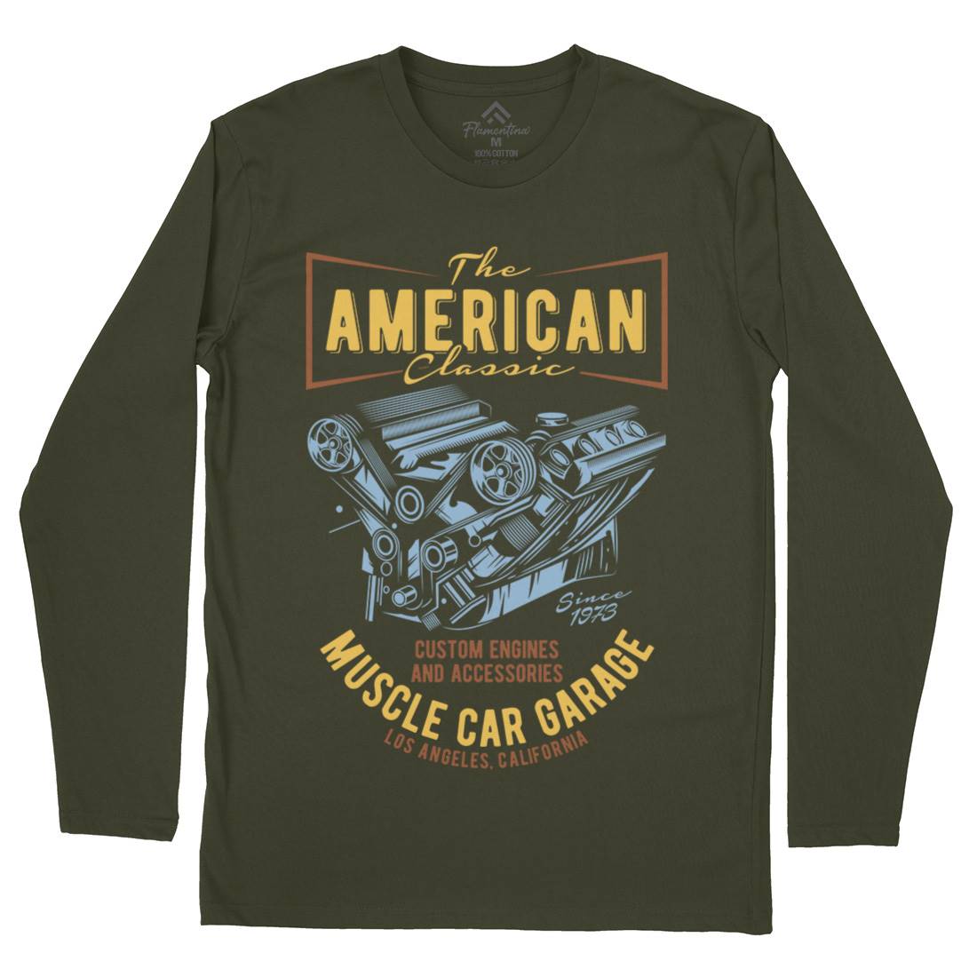 American Muscle Car Mens Long Sleeve T-Shirt Cars B864