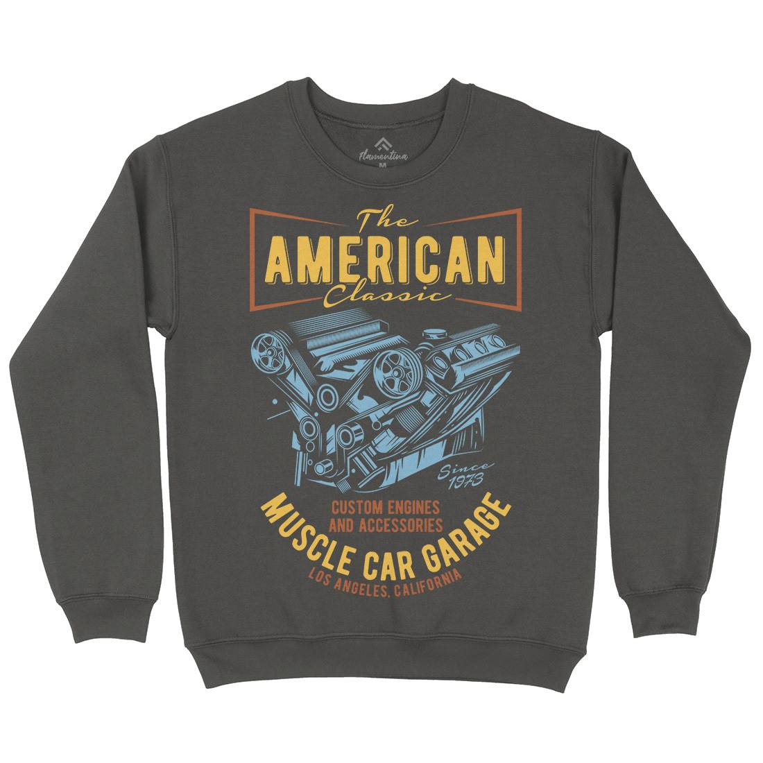 American Muscle Car Mens Crew Neck Sweatshirt Cars B864