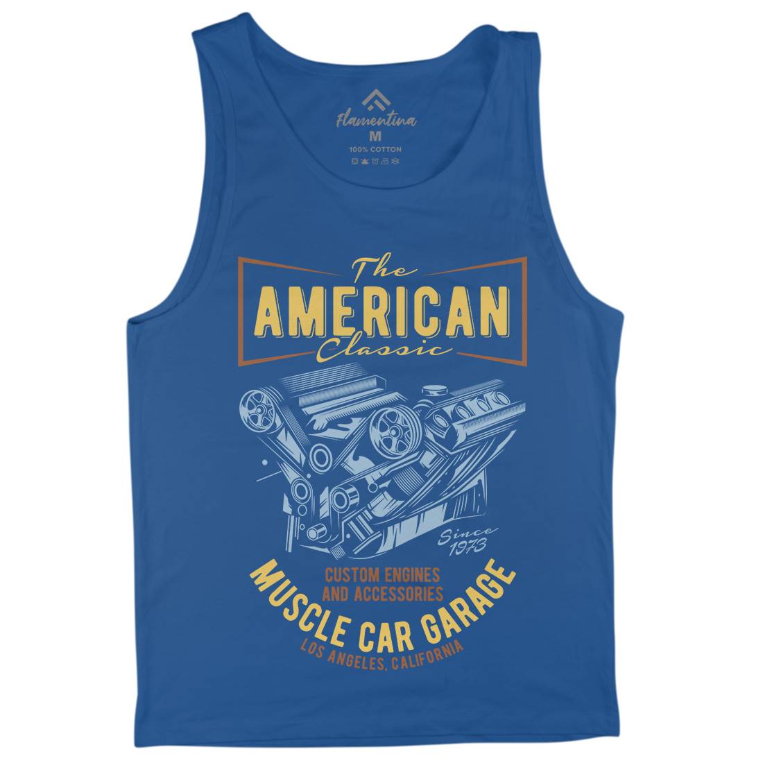 American Muscle Car Mens Tank Top Vest Cars B864