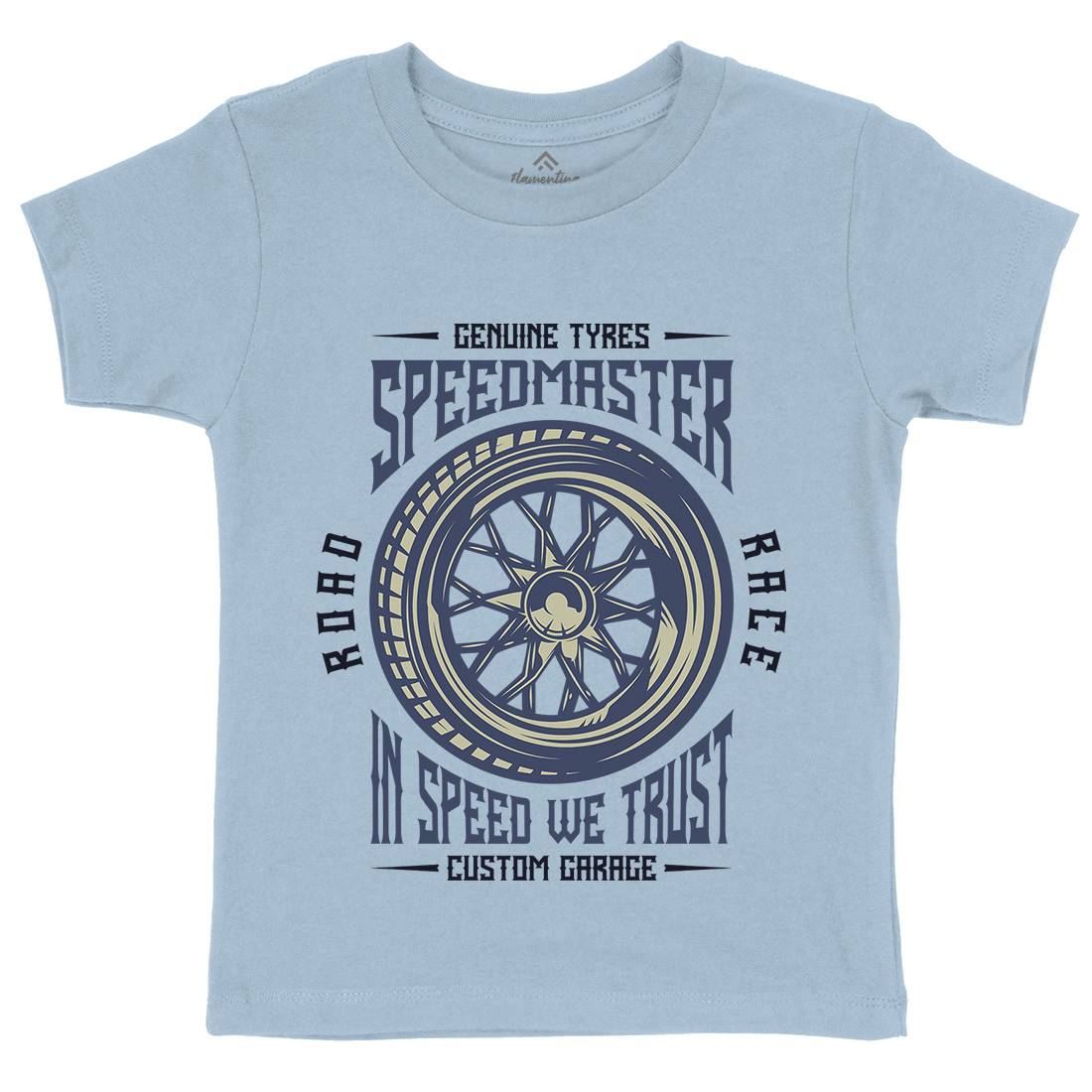 Speedmaster Muscle Car Kids Organic Crew Neck T-Shirt Cars B865