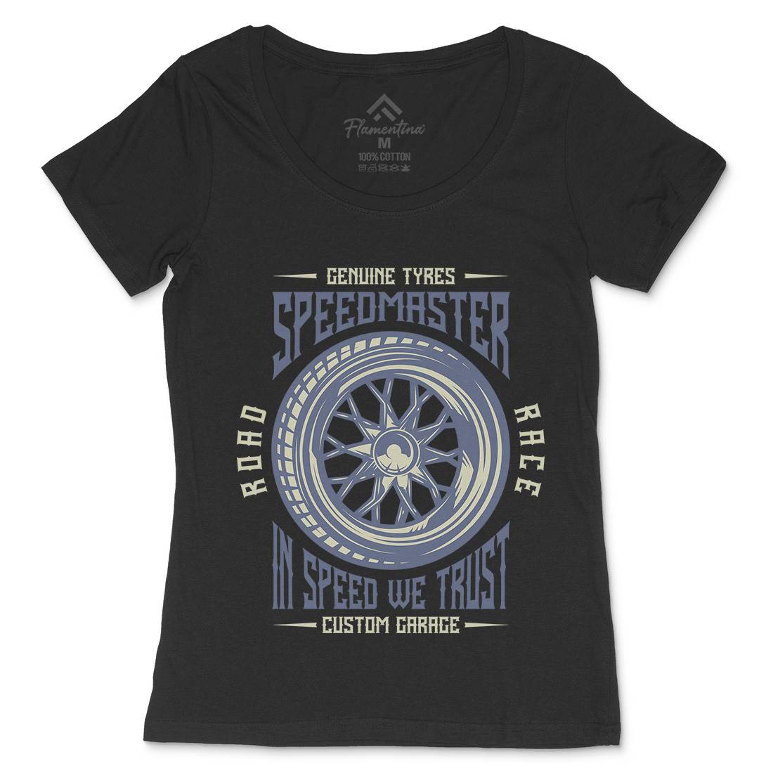 Speedmaster Muscle Car Womens Scoop Neck T-Shirt Cars B865