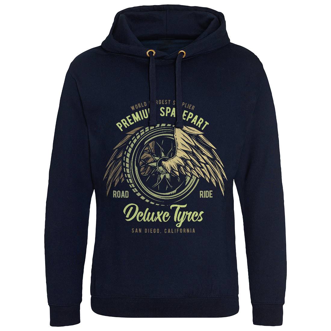Deluxe Tyres Muscle Car Mens Hoodie Without Pocket Cars B866