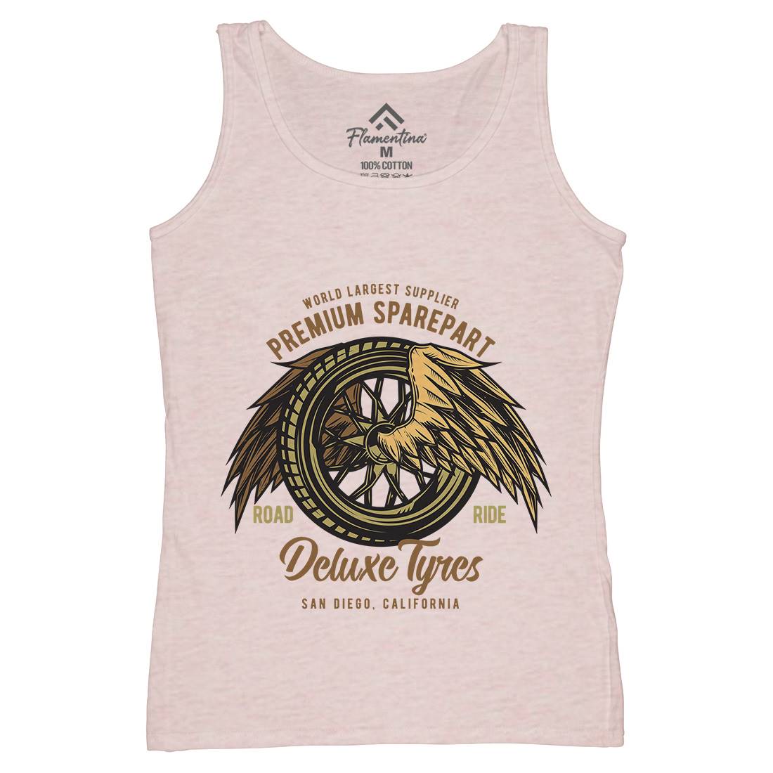 Deluxe Tyres Muscle Car Womens Organic Tank Top Vest Cars B866