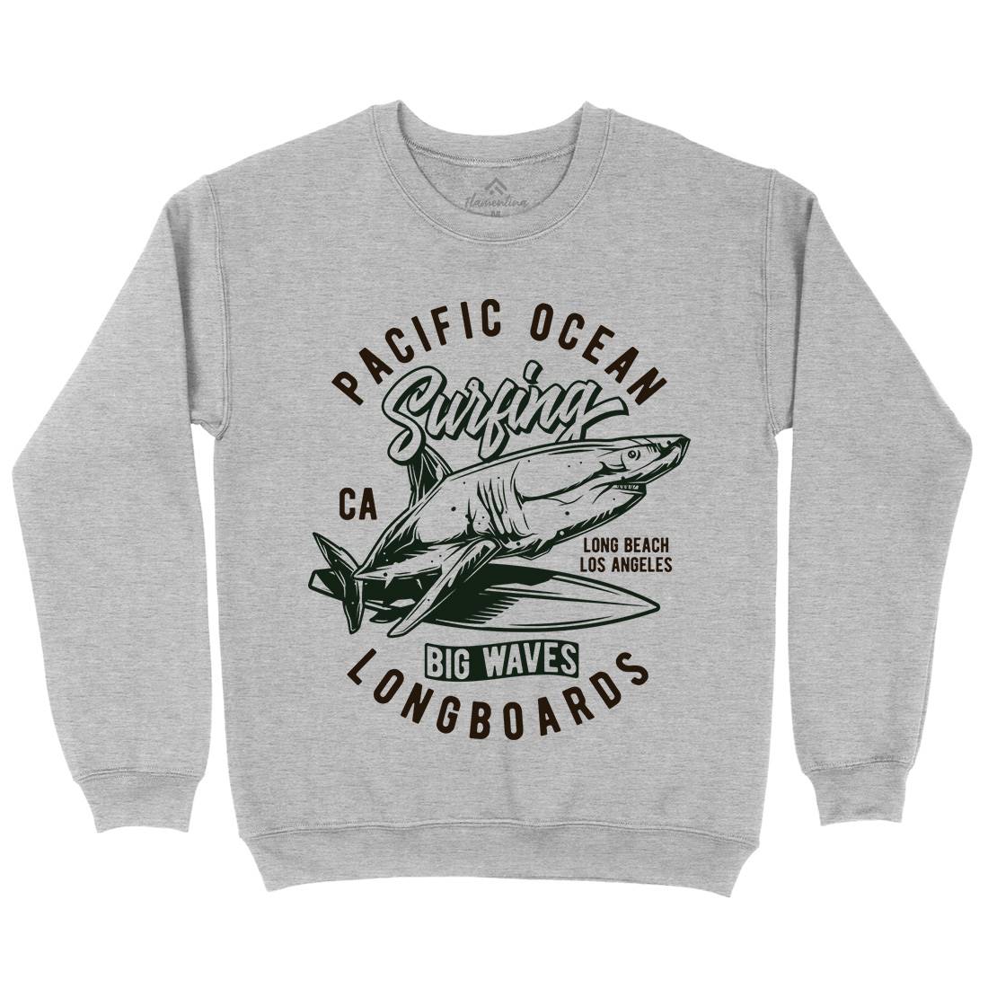 Pacific Ocean Surfing Kids Crew Neck Sweatshirt Surf B869