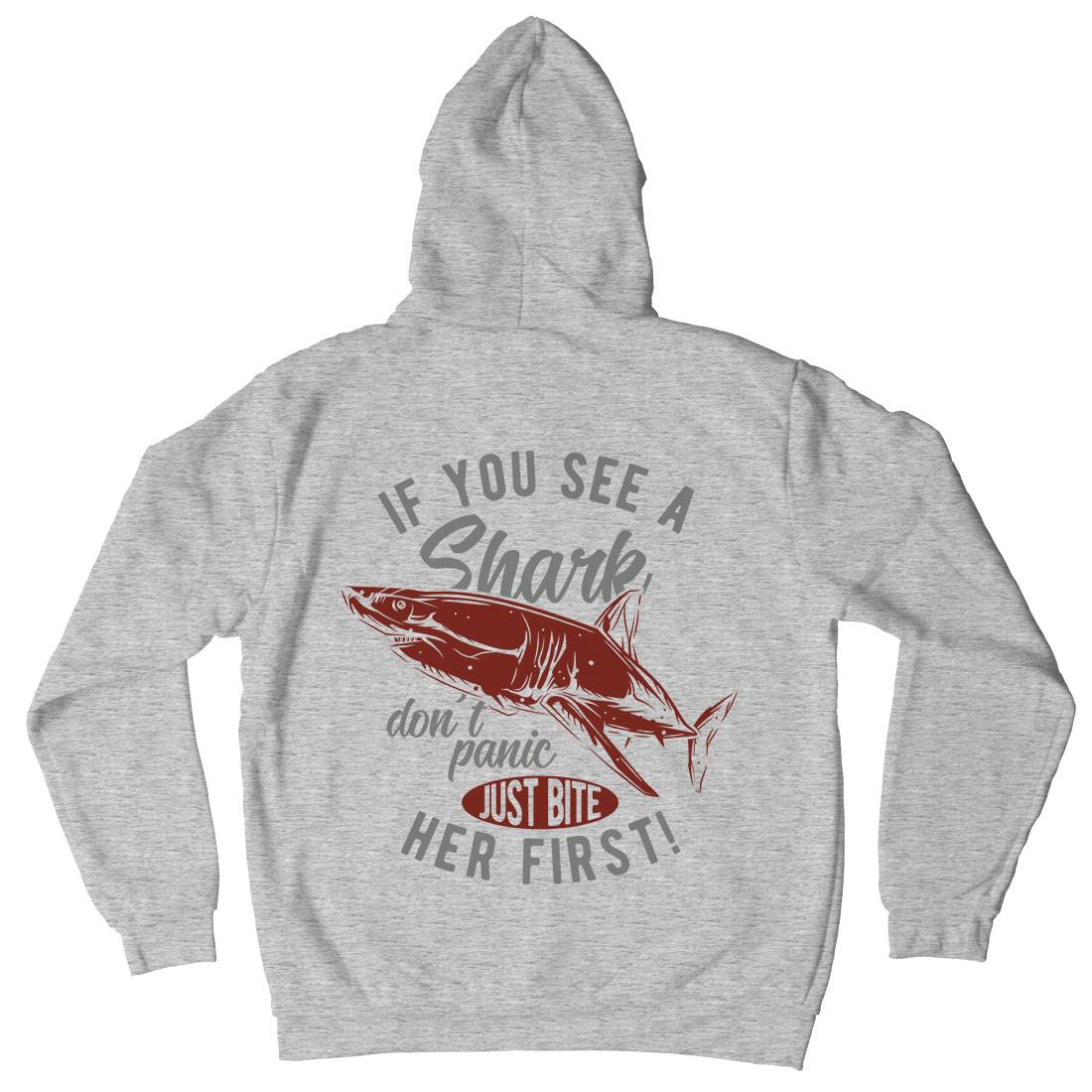 Shark Surfing Mens Hoodie With Pocket Surf B870