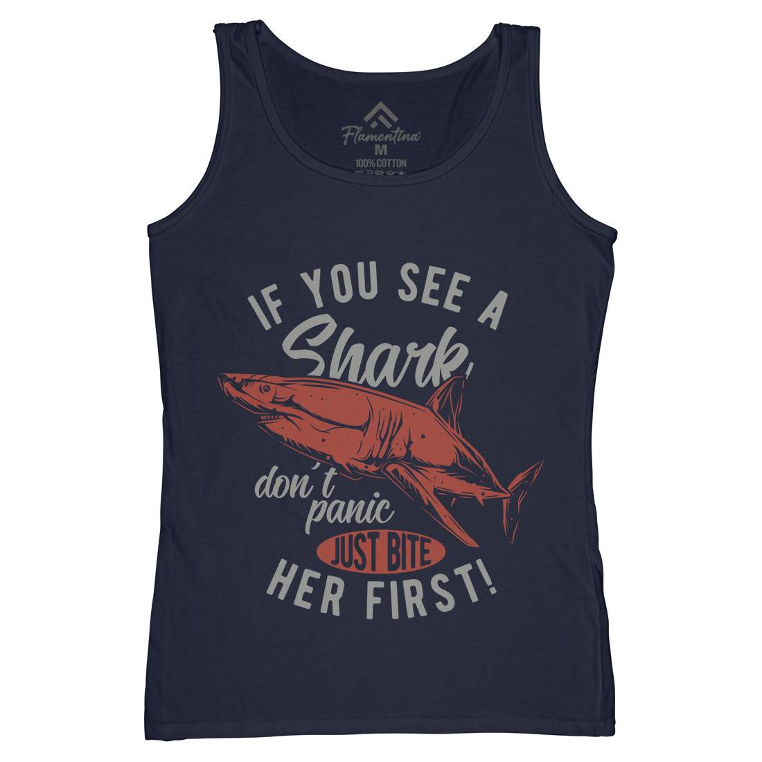 Shark Surfing Womens Organic Tank Top Vest Surf B870