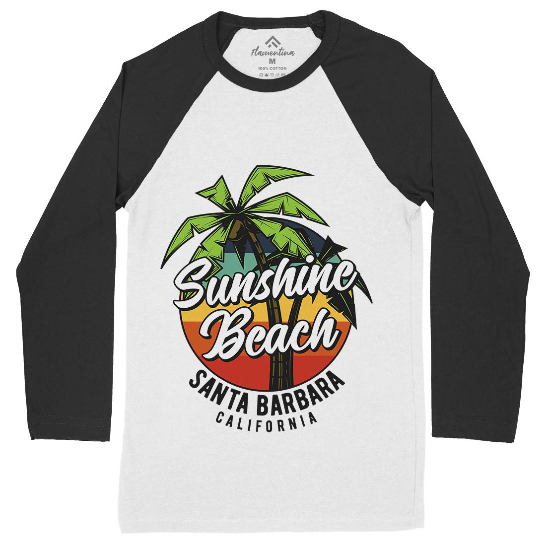 Sunshine Surfing Mens Long Sleeve Baseball T-Shirt Surf B871