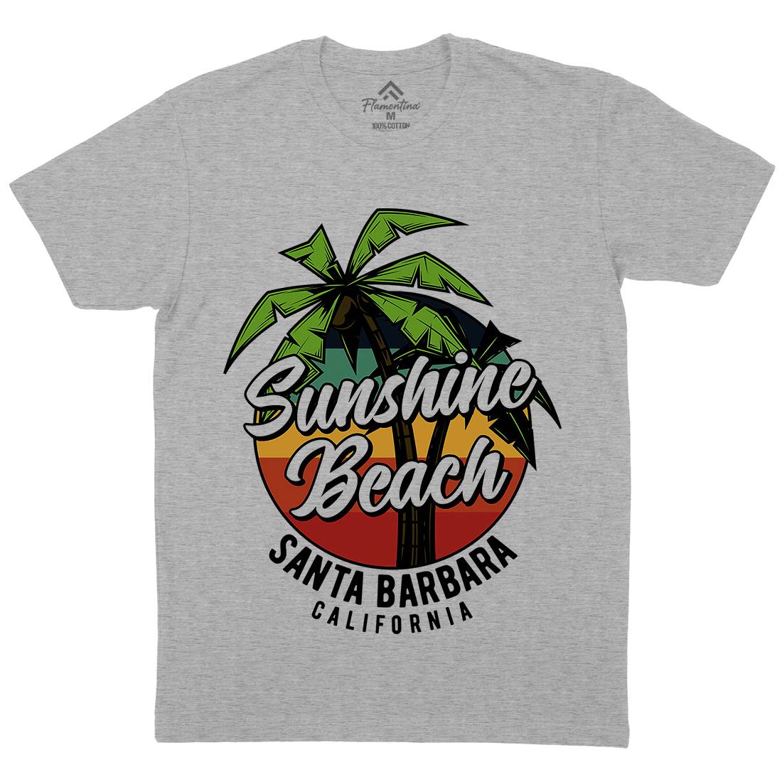 Sunshine Surfing Mens Organic Crew Neck T-Shirt Surf B871
