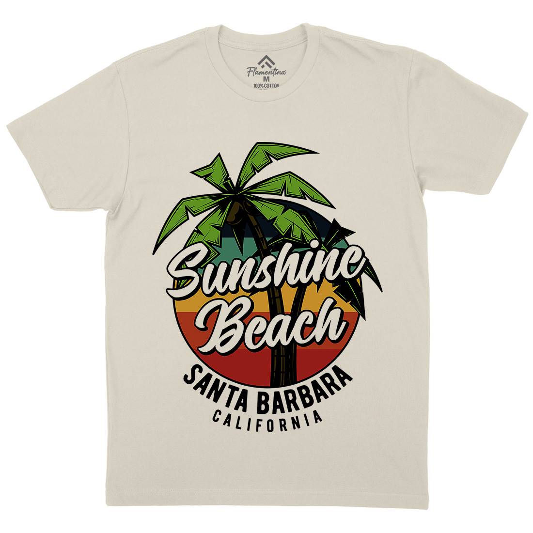 Sunshine Surfing Mens Organic Crew Neck T-Shirt Surf B871