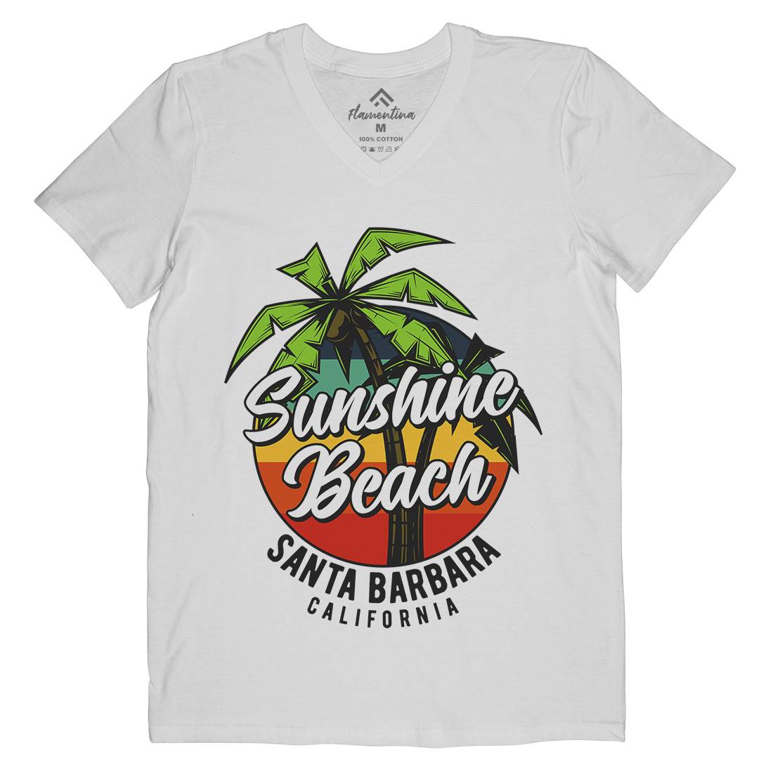 Sunshine Surfing Mens V-Neck T-Shirt Surf B871