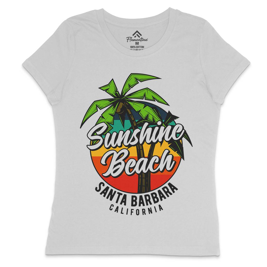 Sunshine Surfing Womens Crew Neck T-Shirt Surf B871