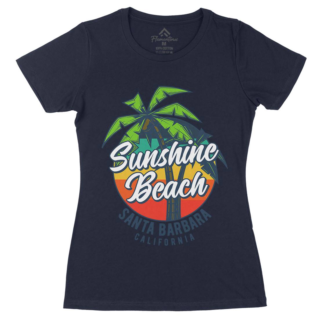 Sunshine Surfing Womens Organic Crew Neck T-Shirt Surf B871