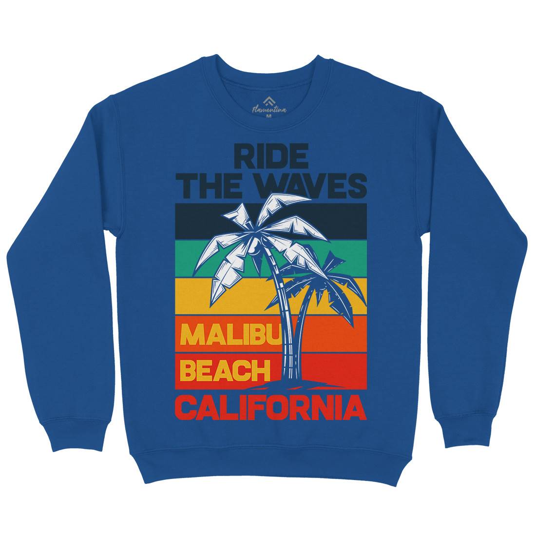 Malibu Surfing Mens Crew Neck Sweatshirt Surf B872