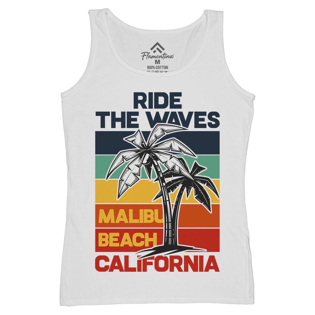 Malibu Surfing Womens Organic Tank Top Vest Surf B872