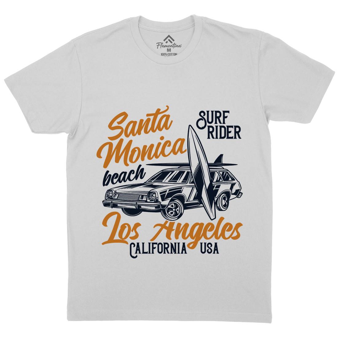 California Surfing Mens Crew Neck T-Shirt Surf B873